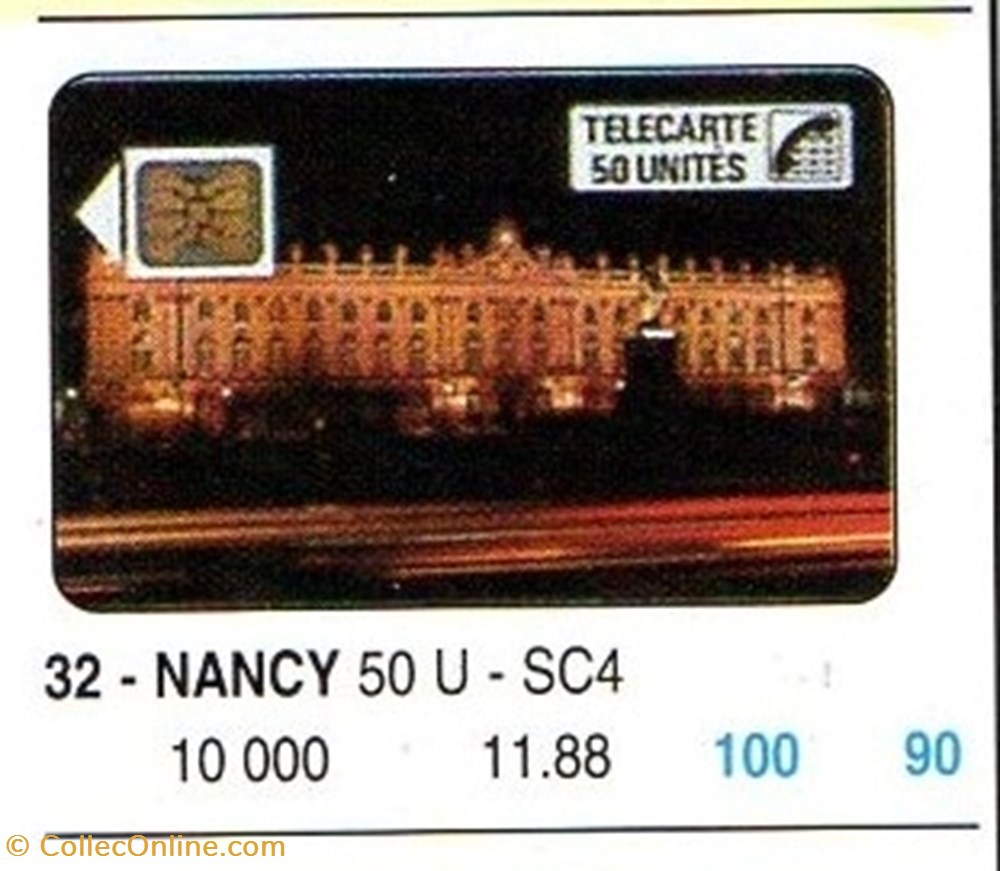 1988 11 NANCY divers telecartes 1988 11 nancy