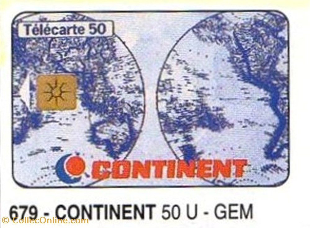 1996 04 CONTINENT 50U 10/96 GEM divers telecartes 1996 04 continent 50u 10 96 gem