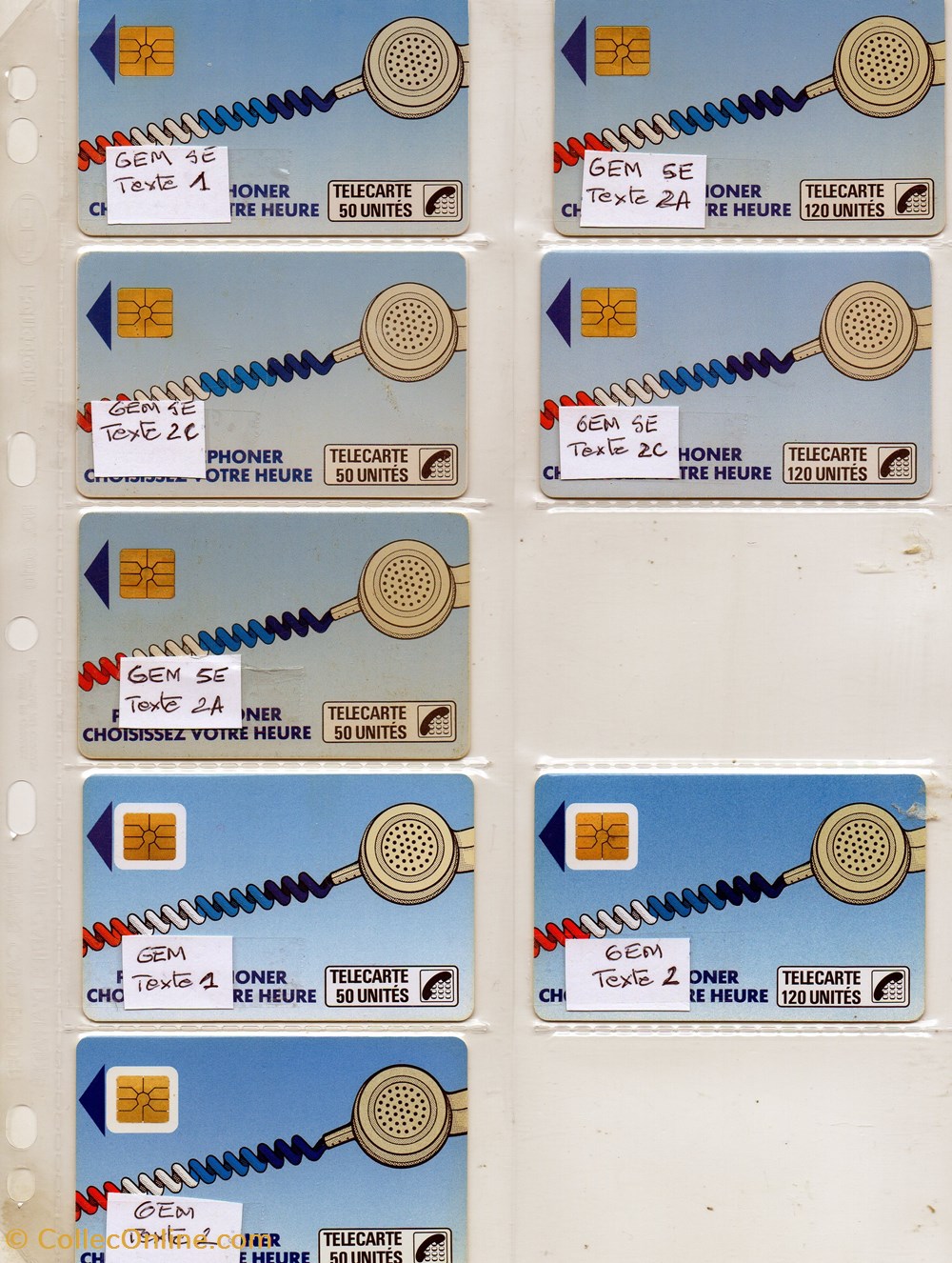 CORDON BLEU GEM divers telecartes cartes telephoniques cordon bleu gem