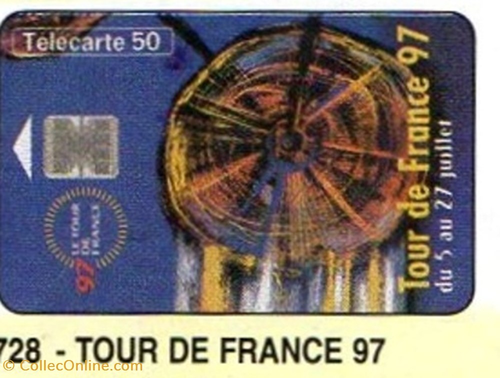 1997 02 TOUR DE FRANCE 97 50U 06/97 SO7 T2G divers telecartes 1997 02 tour de france 97 50u 06 97 so7 t2g