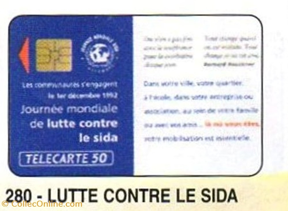 divers telecartes cartes telephoniques 1992 lutte contre le sida