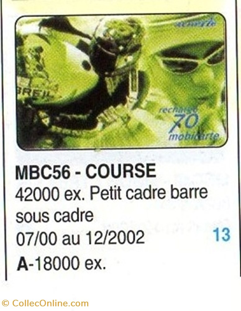 2000 COURSE divers telecartes 2000 course