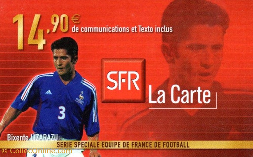 EDF SFR 14.90 € F B.LIZARAZU RIGIDE divers telecartes edf sfr 14 90 f b lizarazu rigide