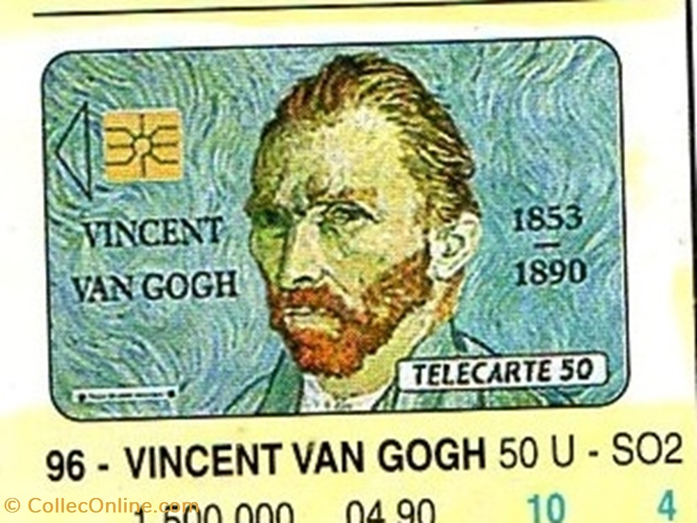 1990 02 VAN GOGH 120U 04/90 SO3 divers telecartes 1990 02 van gogh 120u 04 90 so3