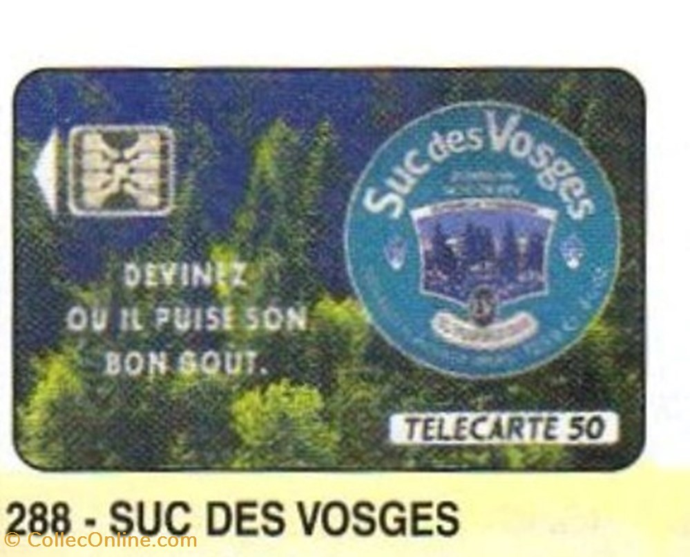 1992 27 SUC DES VOSGES 50 ET 120U NUMEROTEE TIRAGE PRIVE divers telecartes 1992 27 suc des vosges 50 et 120u numerotee tirage prive
