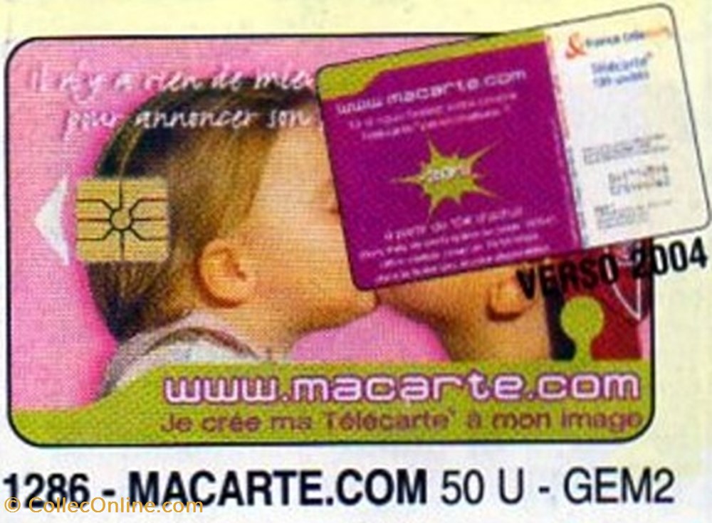 2004 05 MACARTE.COM divers telecartes cartes telephoniques 2004 05 macarte com