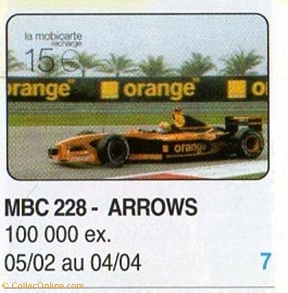 2002 ARROWS divers telecartes 2002 arrows