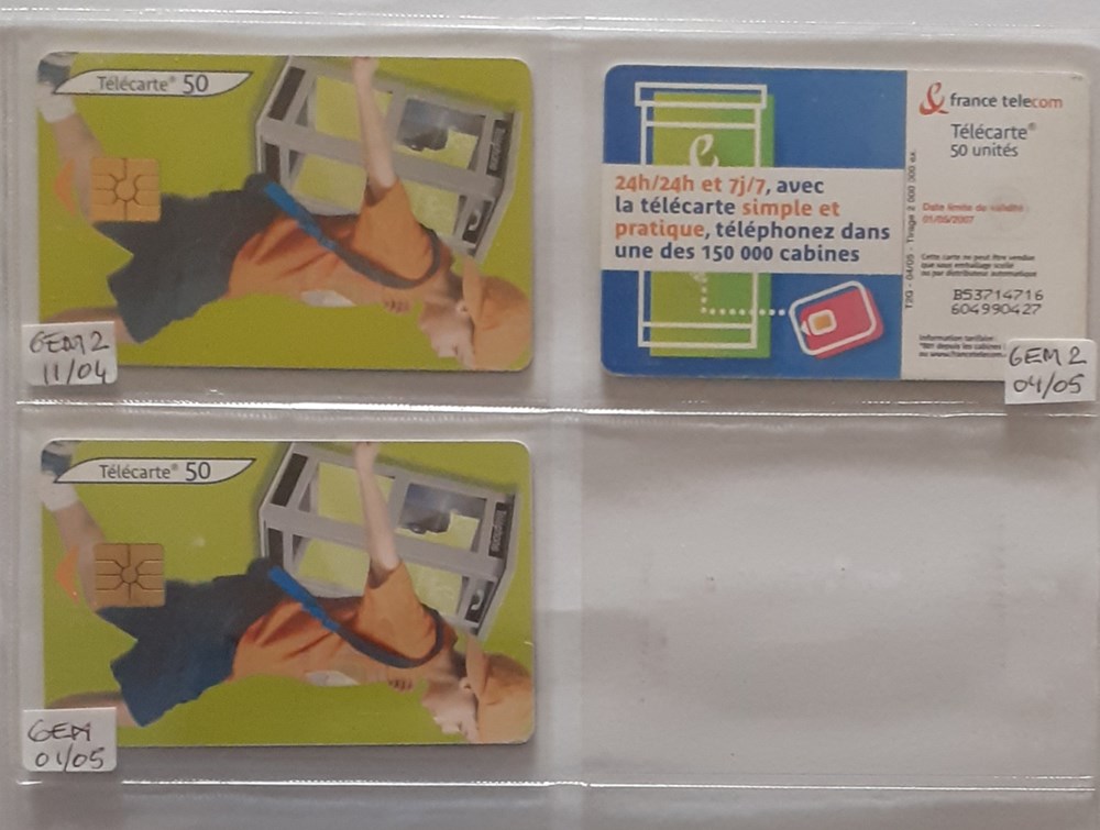 2004 2005 GARCON CABINE VERTE +SIM 120U divers telecartes cartes telephoniques 2004 2005 garcon cabine verte sim 120u