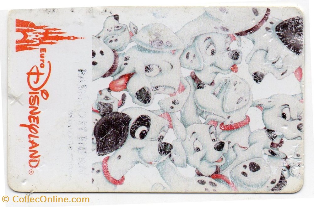 1994 LES 101 DALMATIENS EURODISNEYLAND VALIDE LE XXXXXX COMITE D ENTREPRISE vieux papiers tickets entree 1994 les 101 dalmatiens eurodisneyland valide le xxxxxx comite d entreprise