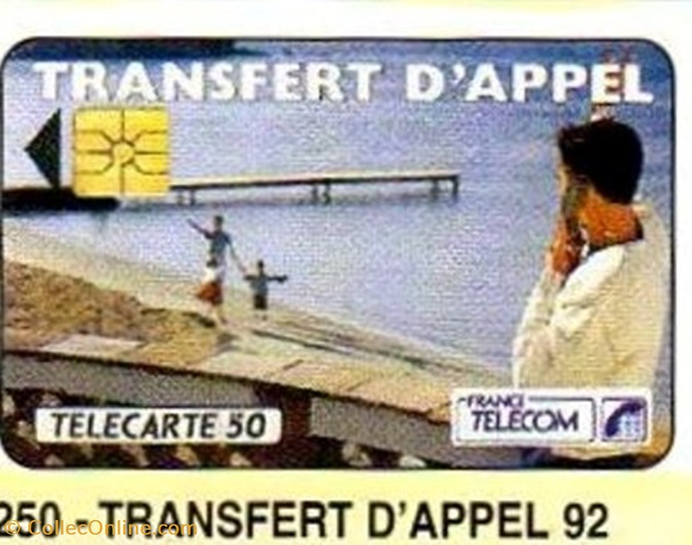 1992 14 TRANSFERT D APPEL 92 divers telecartes 1992 14 transfert d appel 92