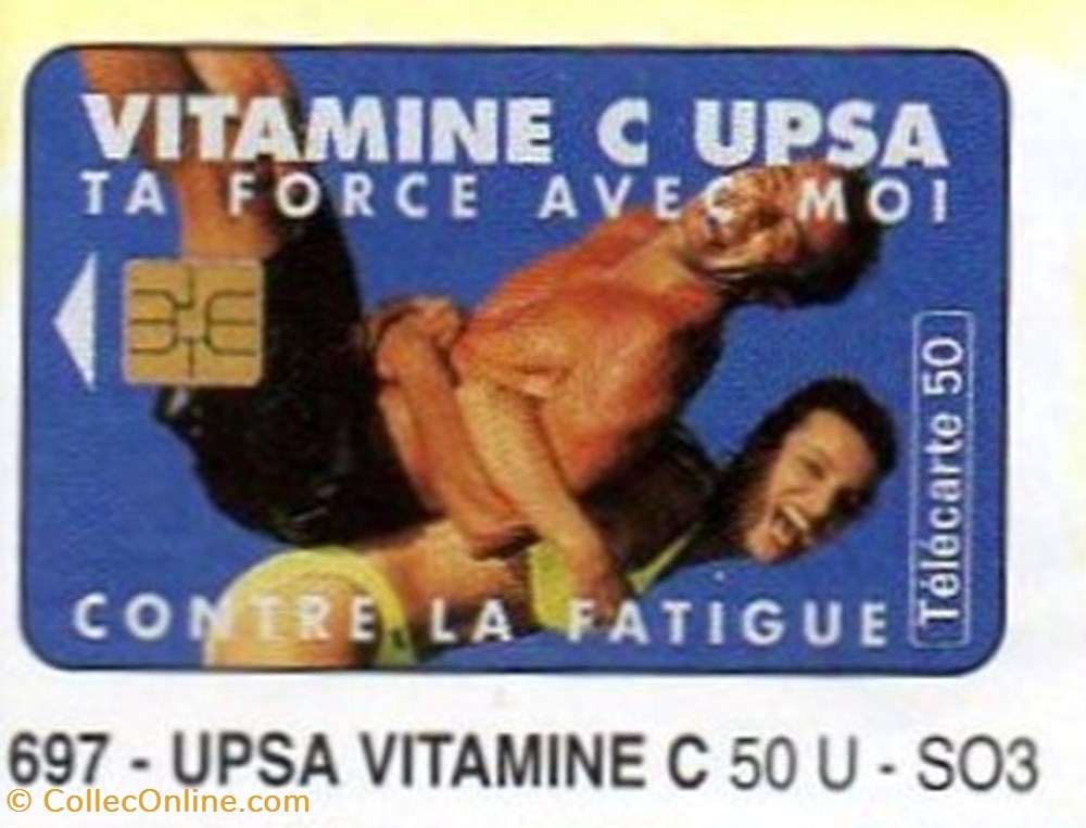 1997 01 UPSA VITAMINE C 50U 01/97 SO3 divers telecartes 1997 01 upsa vitamine c 50u 01 97 so3
