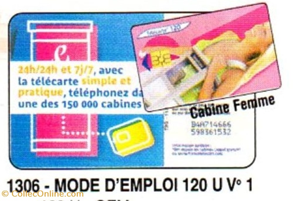 divers telecartes 2005 05 mode d emploi 120u verso 1