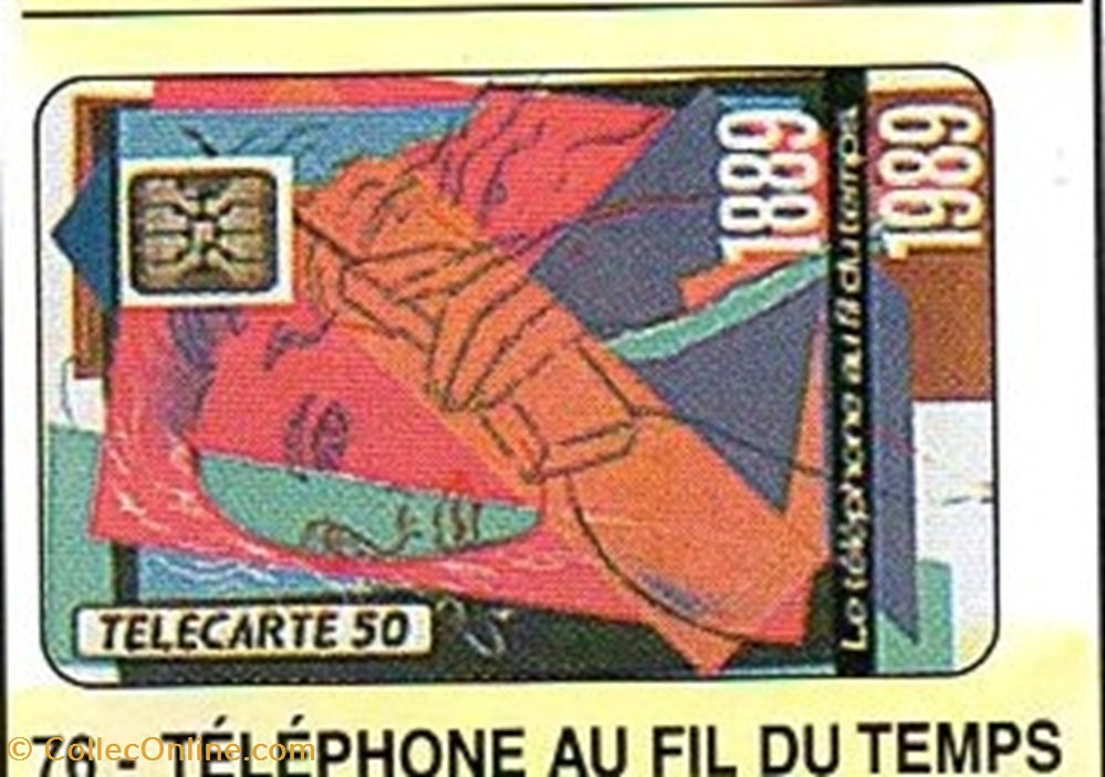 1989 21 TELEPHONE AU FIL DU TEMPS SC4 SERIE 107684 divers telecartes 1989 21 telephone au fil du temps sc4 serie 107684