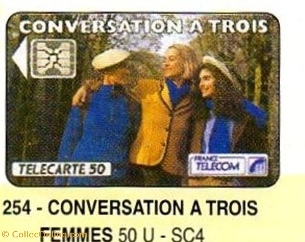 1992 17 CONVERSATION A TROIS FEMMES divers telecartes cartes telephoniques 1992 17 conversation a trois femmes