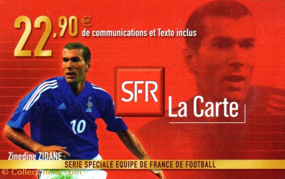 EDF SFR 22.90 € Z.ZIDANE RIGIDE divers telecartes edf sfr 22 90 z zidane rigide
