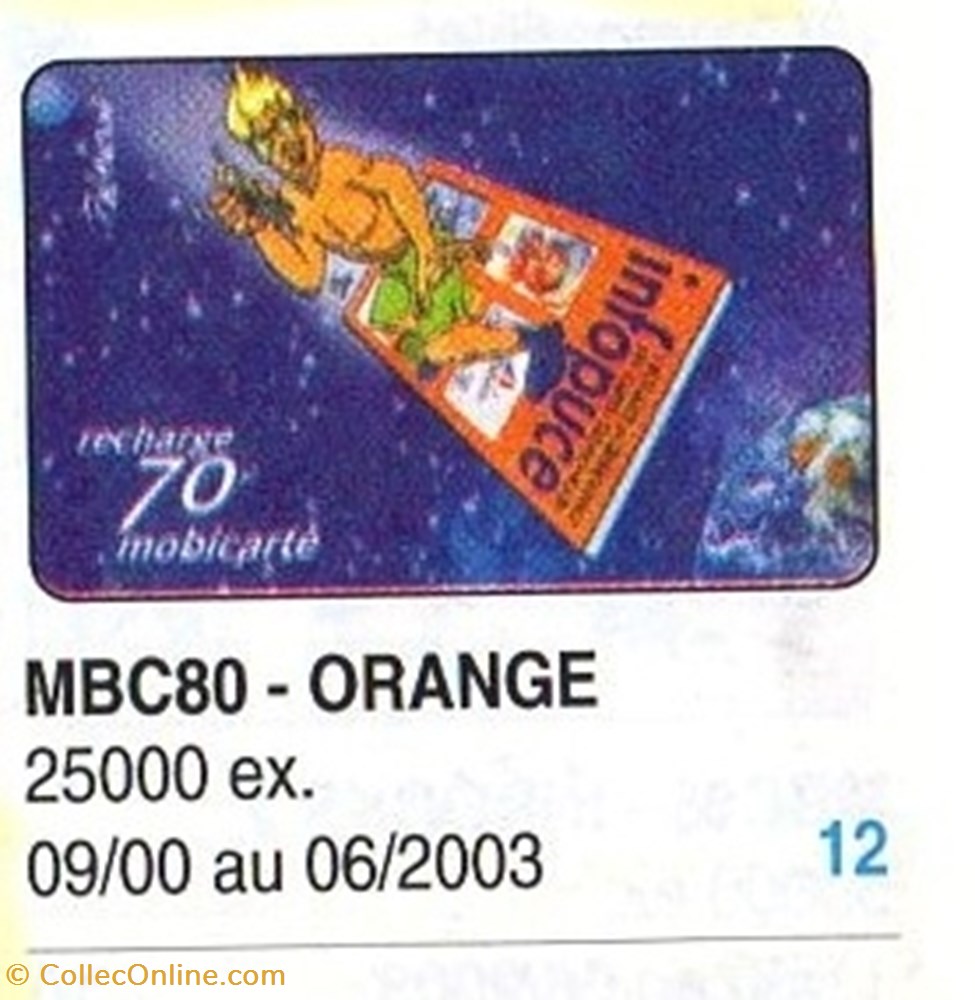 2000 ORANGE divers telecartes 2000 orange