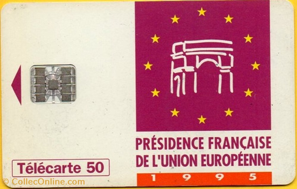 1995 PRESIDENCE FRANCAISE DE L UNION EUROPEENNE 06/95 SC7 diver telecarte 1995 presidence francaise de l union europeenne 06 95 sc7