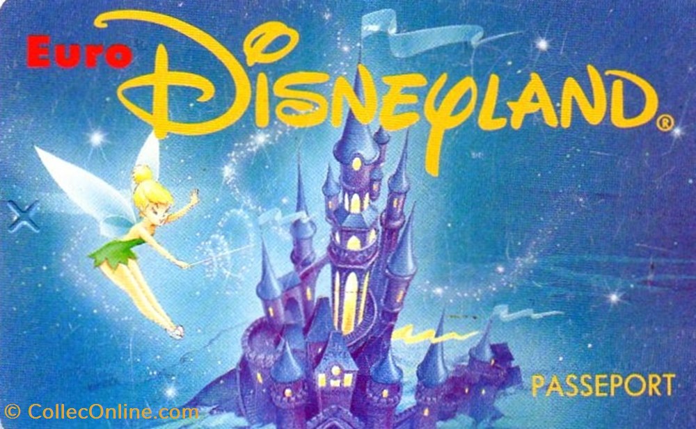 1992 FEE CLOCHETTE EURODISNEYLAND EXPIRE LE FORFAIT PACKAGE vieux papiers tickets entree 1992 fee clochette eurodisneyland expire le forfait package