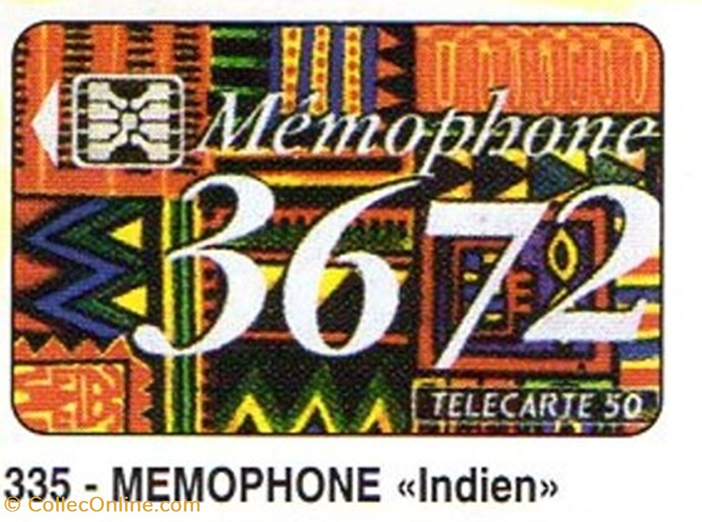 1993 15 MEMOPHONE 3672 INDIEN divers telecartes 1993 15 memophone 3672 indien