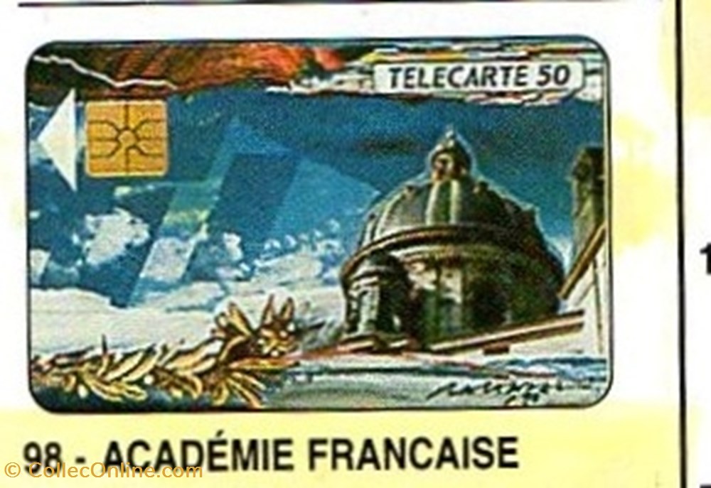 1990 03 ACADEMIE FRANCAISE divers telecartes 1990 03 academie francaise