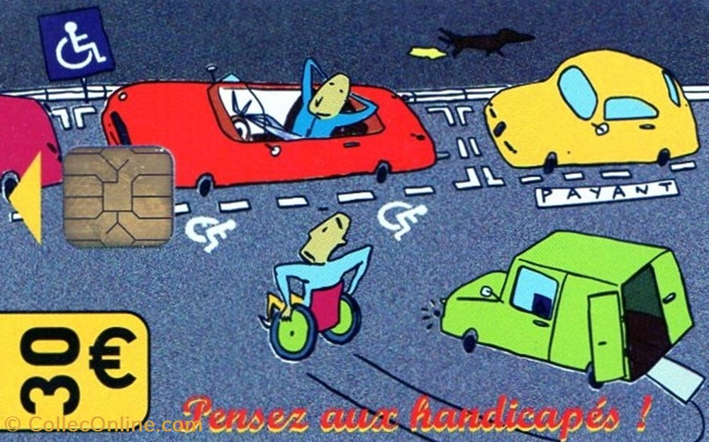 PARIS CARTE 30€ PENSEZ AUX HANDICAPES VERSO FONCTIONNEMENT CARTE divers telecartes paris carte 30 pensez aux handicapes verso fonctionnement carte