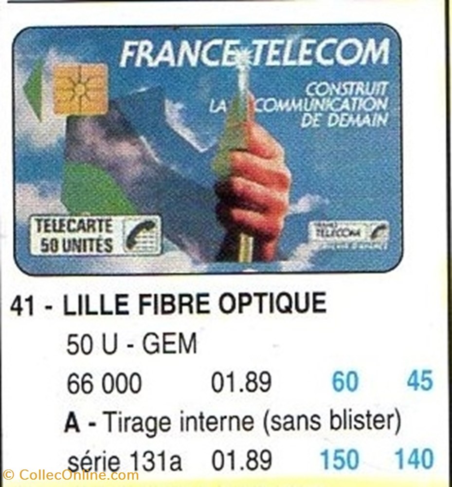 1989 03 LILLE FIBRE OPTIQUE divers telecartes 1989 03 lille fibre optique