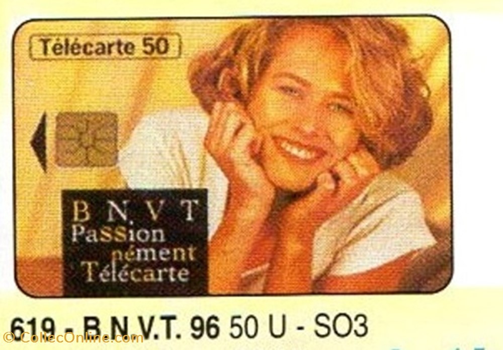 1996 01 B.N.V.T. 96 50U 07/96 SC7 T2G divers telecartes 1996 01 b n v t 96 50u 07 96 sc7 t2g
