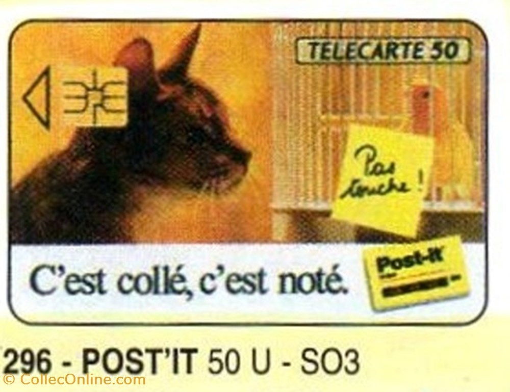1993 02 POST'IT divers telecartes 1993 02 posit