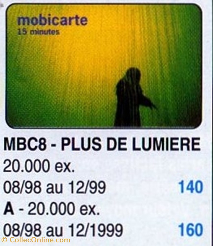 1998 PLUS DE LUMIERES divers telecartes 1998 plus de lumieres