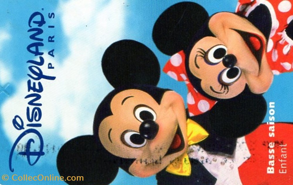 1998 MICKEY & MINNIE DISNEYLANDPARIS VALIDE LE XXXXXX GRATUIT vieux papiers tickets entree 1998 mickey minnie disneylandparis valide le xxxxxx gratuit