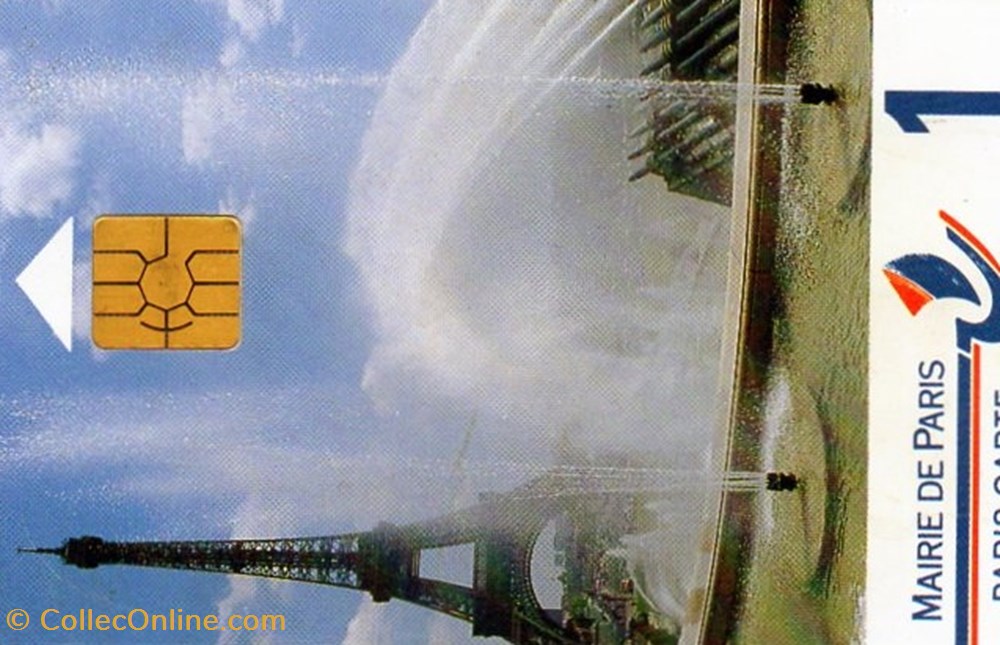 PARIS CARTE 1 LA TOUR EIFFEL VERSO TEXTE HOTEL DE VILLE divers telecartes paris carte 1 la tour eiffel verso texte hotel de ville