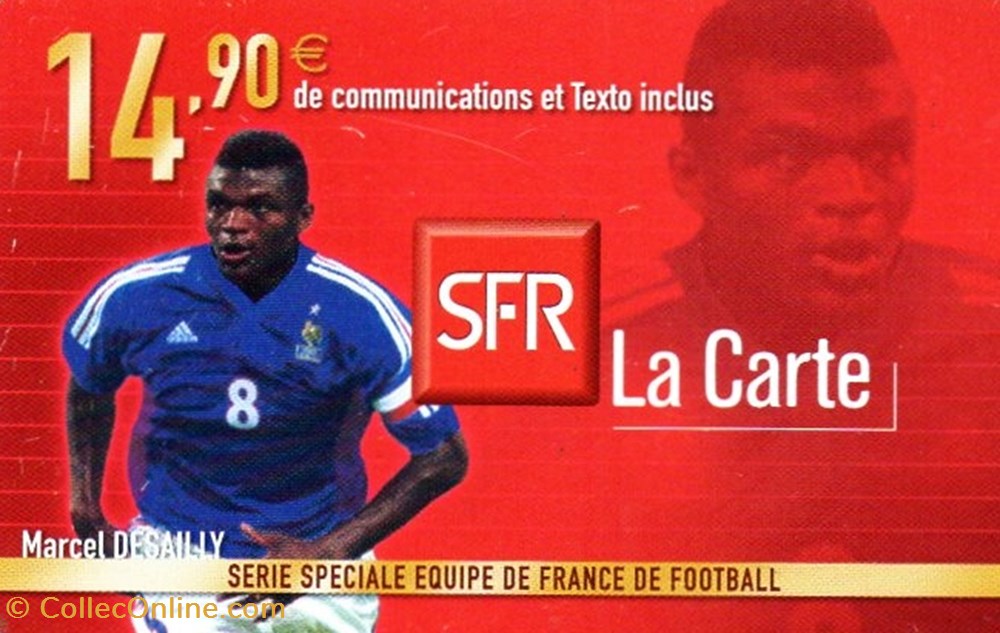 EDF SFR 14.90 € F M.DESAILLY SOUPLE divers telecartes edf sfr 14 90 f m desailly souple