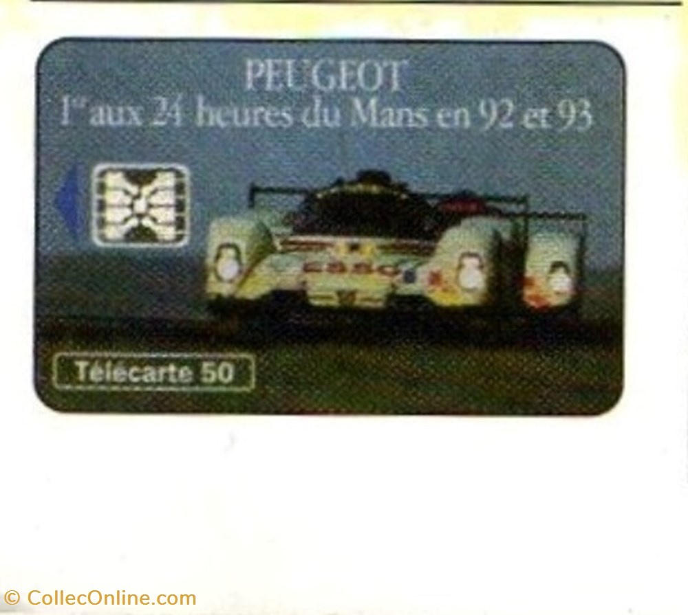 divers telecartes 1993 23 peugeot 905 4