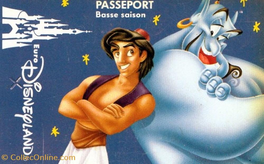 1993 ALADDIN EURODISNEYLAND VALIDE LE XXXXXX ODYSSEE documents anciens tickets entree 1993 aladdin eurodisneyland valide le xxxxxx odyssee