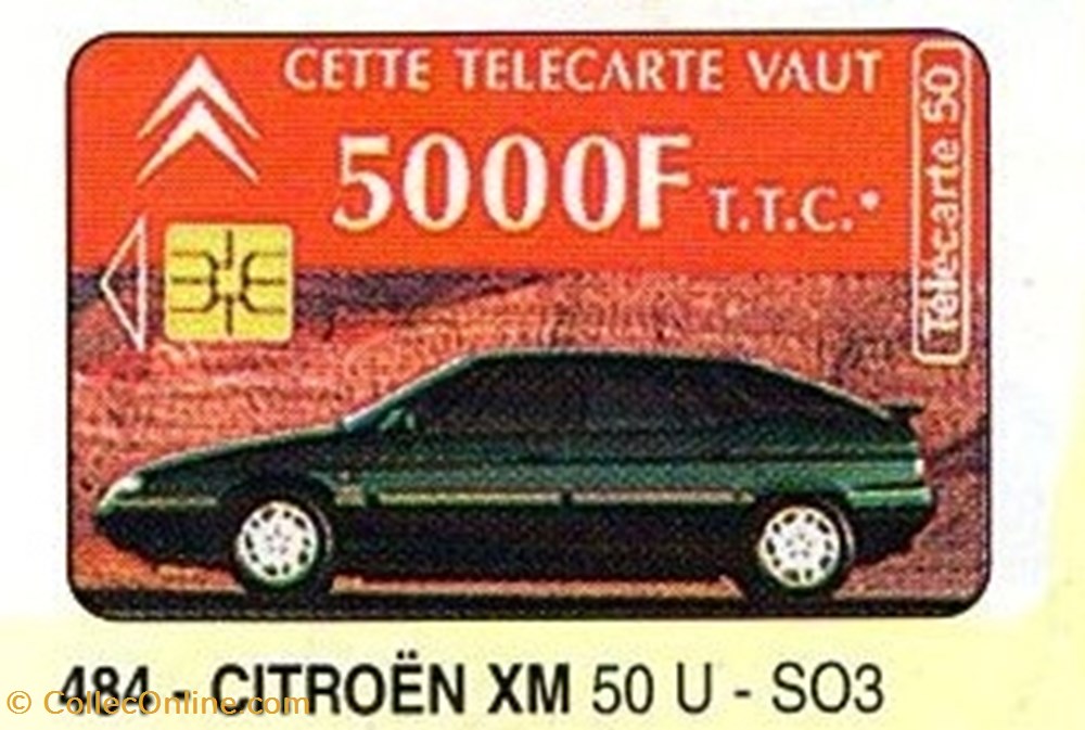 1994 07 CITROEN XM 50U 09/94 SO3 divers telecartes cartes telephoniques 1994 07 citroen xm 50u 09 94 so3