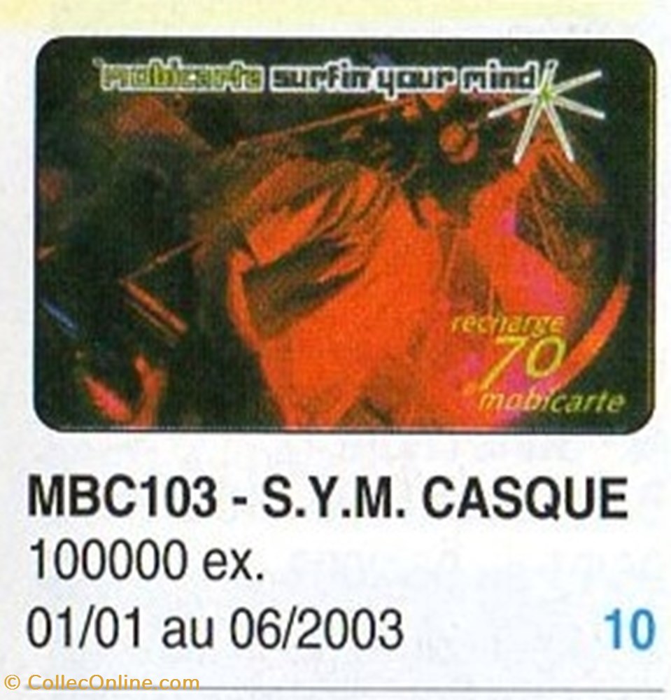 divers telecartes 2001 s y m casque