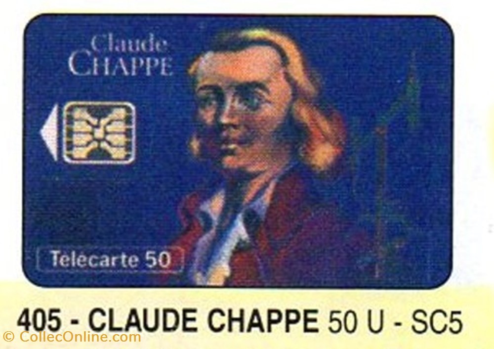 1993 27 CLAUDE CHAPPE 50U 11/93 SO3 TIRAGE PRIVE divers telecartes 1993 27 claude chappe 50u 11 93 so3 tirage prive