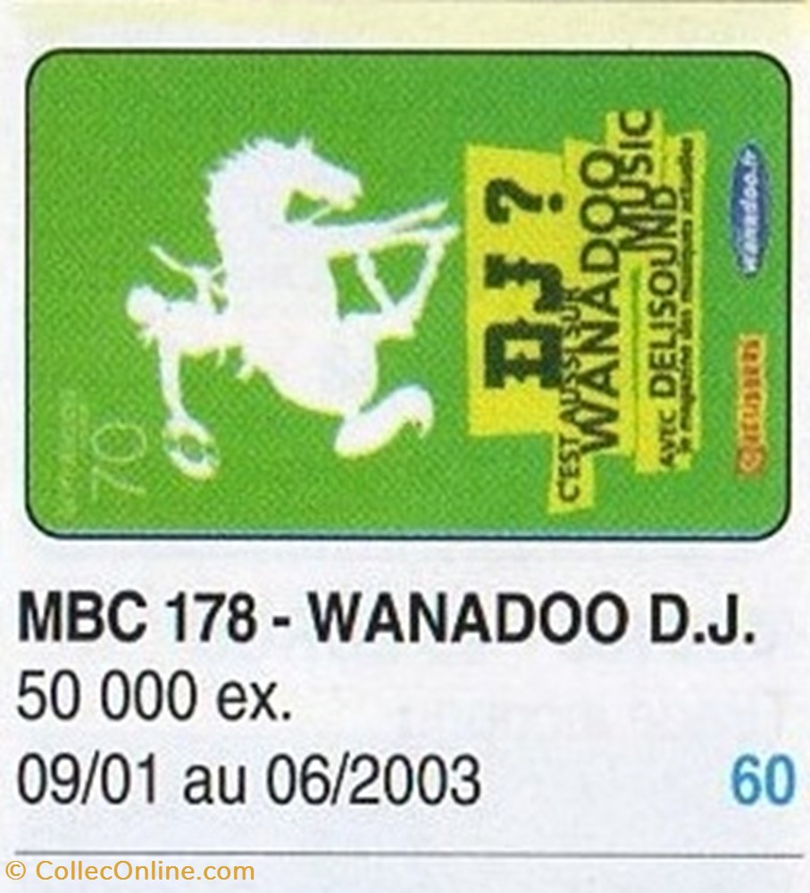 2001 WANADOO D.J. divers telecartes 2001 wanadoo d j