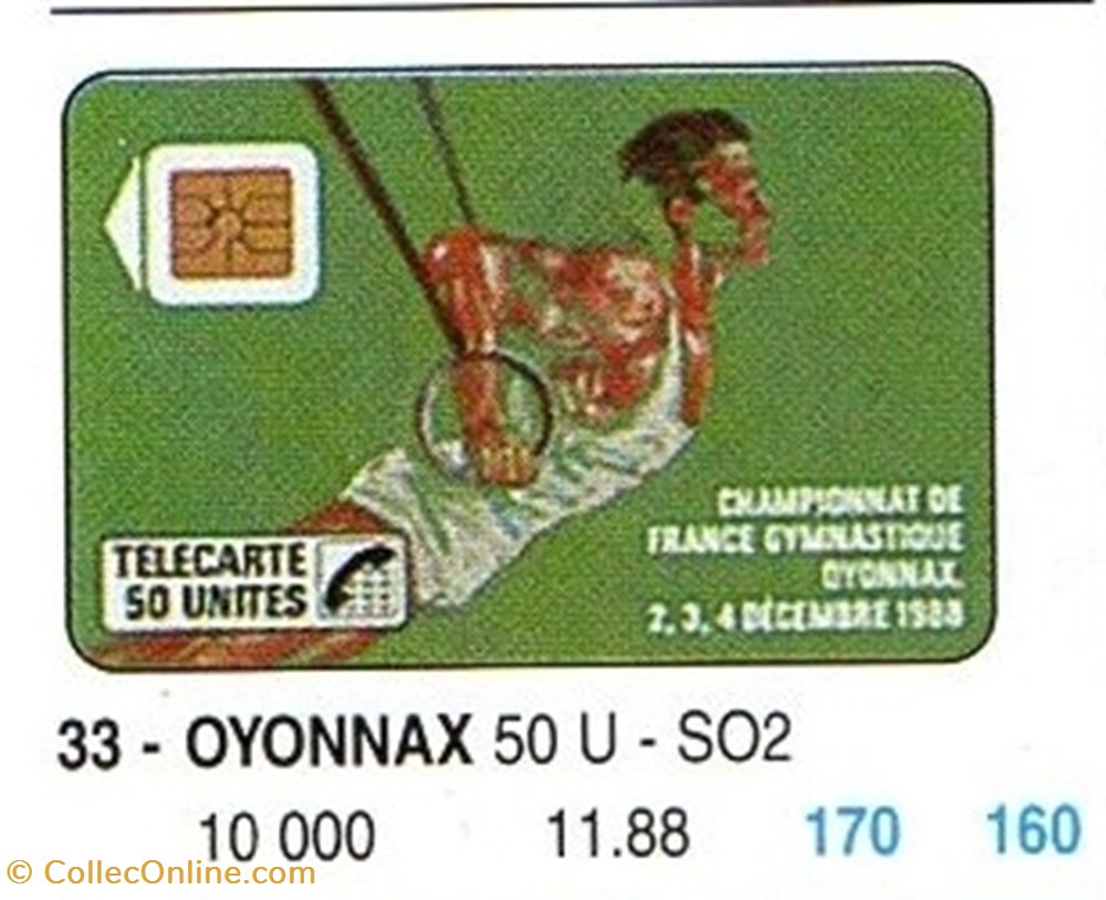 divers telecartes 1988 12 oyonnax