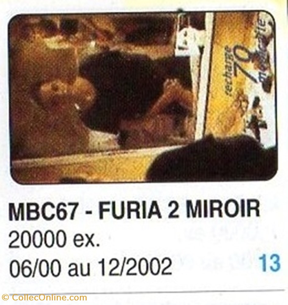 divers telecartes 20000 furia 2 miroir