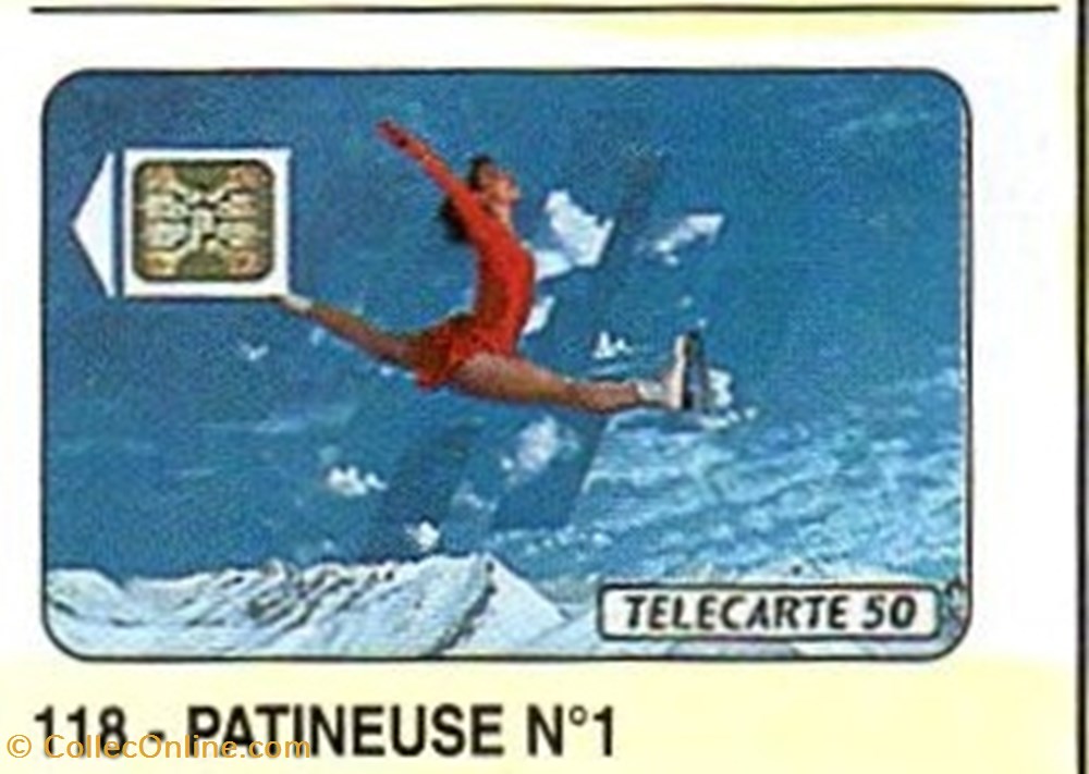1991 02 PATINEUSE N°1 divers telecartes 1991 02 patineuse n 1