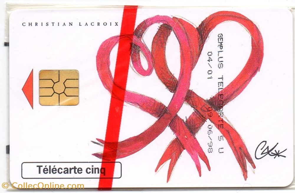 1998 SIDA INFO SERVICE CHRISTIAN LACROIX 06/98 T2G GEM2 diver telecarte 1998 sida info service christian lacroix 06 98 t2g gem2