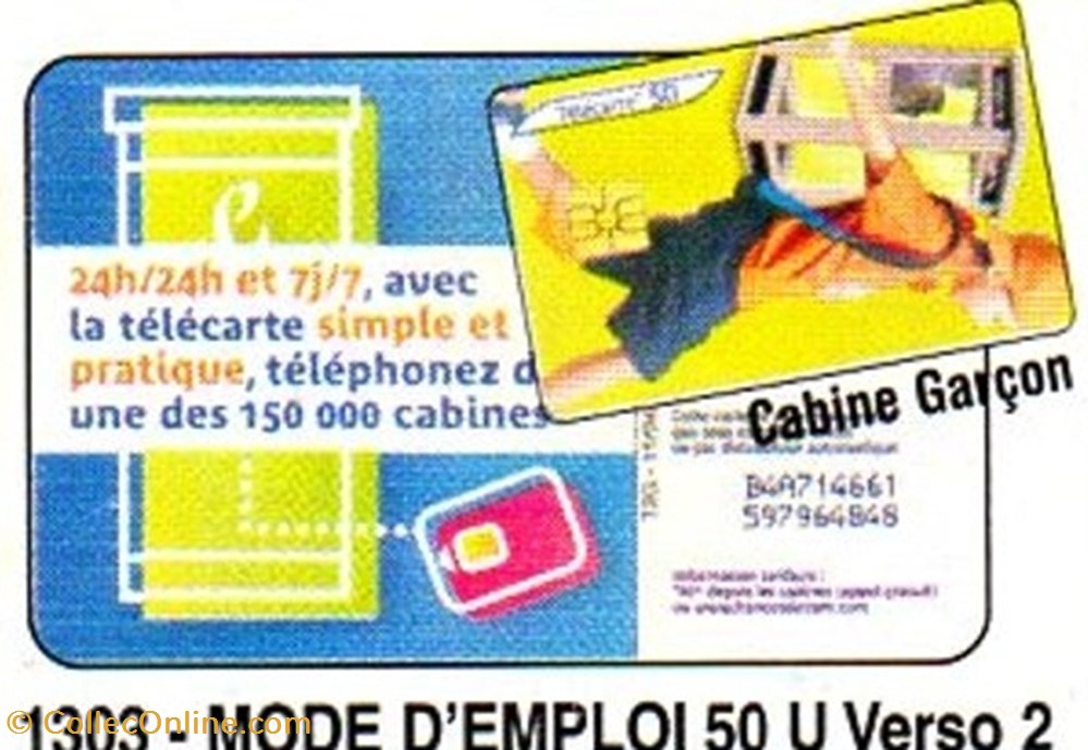 2004 13 MODE D EMPLOI 50U VERSO divers telecartes cartes telephoniques 2004 13 mode d emploi 50u verso