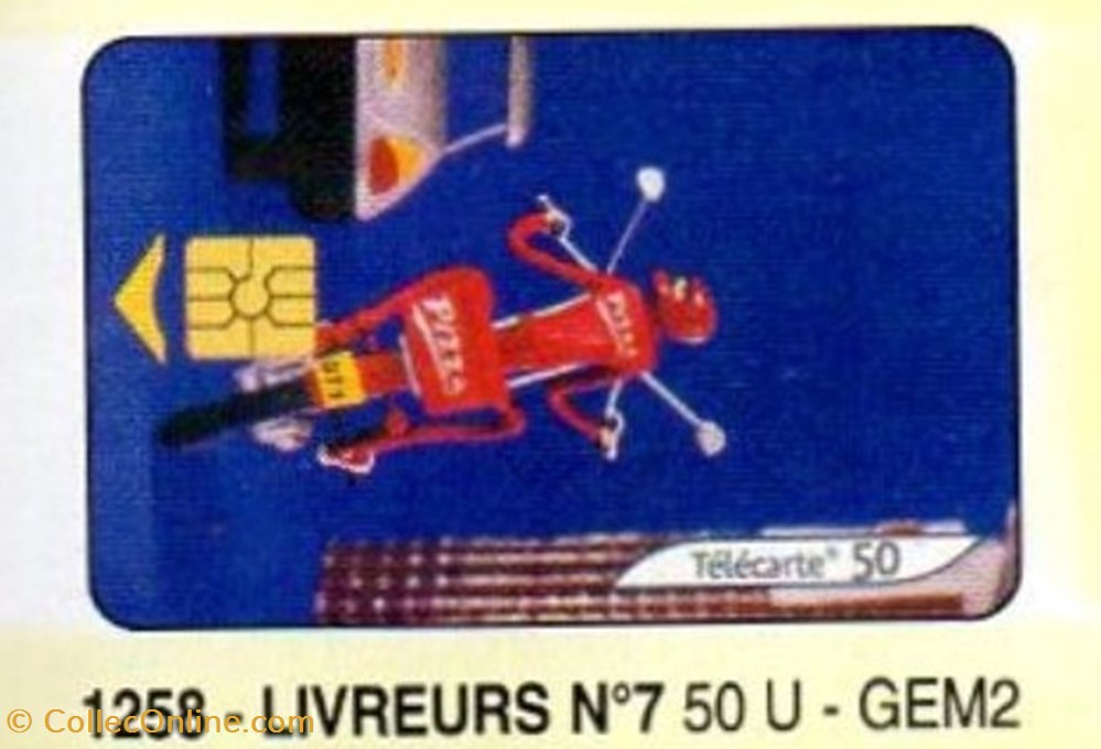 2003 19 LIVREURS N° 7 divers telecartes 2003 19 livreurs n 7