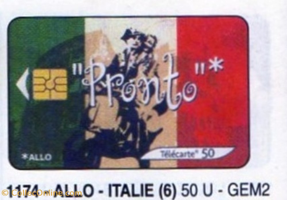 2002 04 ALLO - ITALIE 50U 01/02 SO3 divers telecartes 2002 04 allo italie 50u 01 02 so3