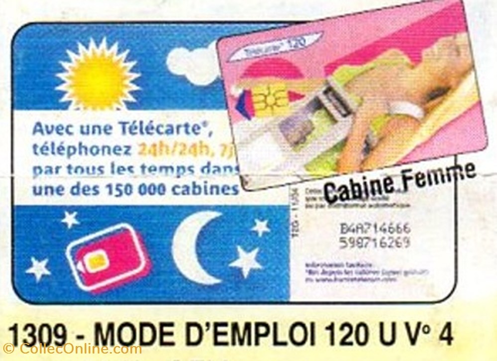 divers telecartes 2005 08 mode d emploi 120u verso 4
