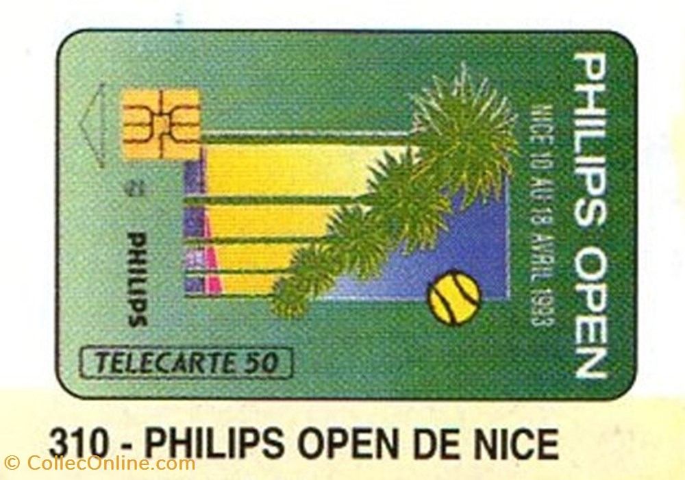 1993 07 PHILIPS OPEN DE NICE 50U 03/93 SO4 divers telecartes 1993 07 philips open de nice 50u 03 93 so4