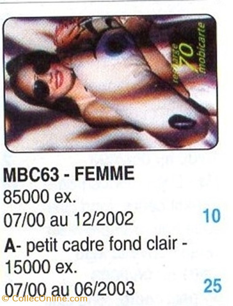 2000 FEMME PETIT CADRE FOND CLAIR divers telecartes cartes telephoniques 2000 femme petit cadre fond clair
