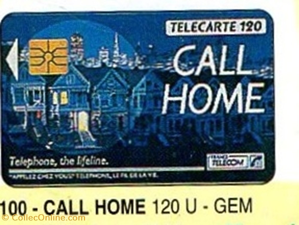 divers telecartes 1990 04 call home 120u 07 90 so2