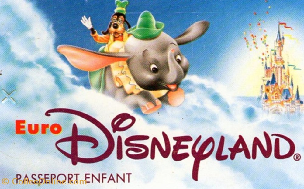1993 DUMBO EURO DISNEYLAND VALIDE LE XXXXXX GROUPE JEUNES vieux papiers tickets entree 1993 dumbo euro disneyland valide le xxxxxx groupe jeunes